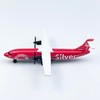 WngAur Pink Die-Cast Propeller Airplane Model – 6 Inch Alloy