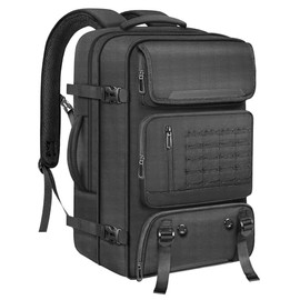 Z-MGKISS Large Expandable Travel Backpack for Men, Carry On Backpack with Shoe Compartment & Wet-Dry Pocket, 18.4 Inch Laptop Bag for Work Gym Outdoor Sports