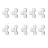 10-Piece 3/8" x 3/8" x 3/8" Tube O.D. Push-to-Connect Eugal