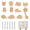 EUIEUT 12 PCS Animal Drawer Knobs Wooden Cabinet Knobs with