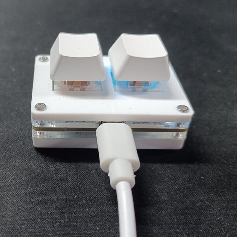 2 Key Gaming Keyboard Custom DIY Red Shaft Mini Mechanical