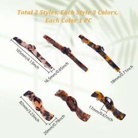 AHANDMAKER 6 Stück Französische Haarspange In 6 Stilen Snap Strong Hold Grip Automatisches Rutschfestes Haar Acetat Styling Für Dickes Lockiges Gewelltes Langes Und Kurzes Haar