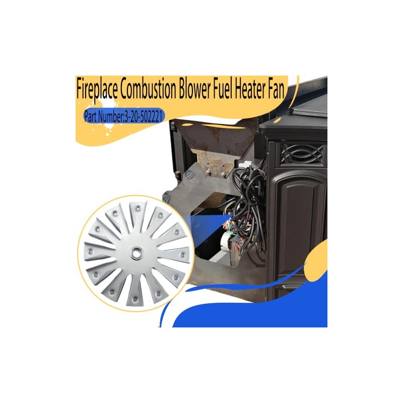 VMQ Fireplace Combustion Blower Fuel Heater Fan 3-20-502221 Double Paddle