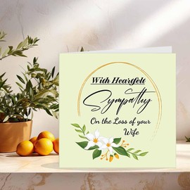 Sorry for your loss WIFE sympathy card, condolences Bereavement,