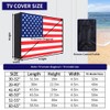 Outdoor TV Cover American Flag 60-65 Inch, 600D Waterproof and