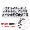 PENGLIN 200 PCS Electrolytic Capacitors Aluminum Electrolytic Capacitor Kit Electronic