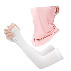 TCOLL Face Mask, Neck Cover, Bandana, Face Guard, Ear-hook Type (1 Piece), Arm Cover, Finger Cover (2 Arms Set), Bandana, Bike, Sports, Running, Fishing, Cool, Sweat Absorbent, Quick Drying, UV