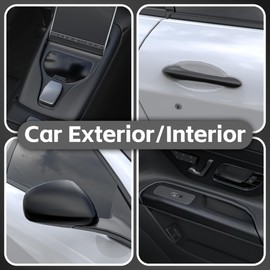 Lypumso Matte Black Car Vinyl Wrap with Tool Kits, Vehicle Vinyl Film with Bubble Free Air Release Technology, Self Adhesive Automotive Vinyl Wrap for Moto Car DIY Interior Exterior 10ft x 1ft