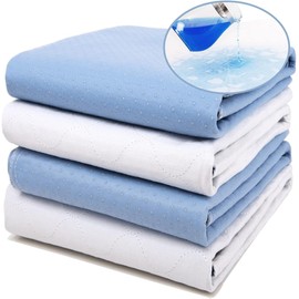 4 Pack Bed Pads for Incontinence Washable 28" x 36",Waterproof Bed Pads,Adult Washable Incontinence Bed Pads for Adults,Dog,Kids