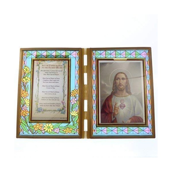 C BC Stained glass double frame with Act of Consecration