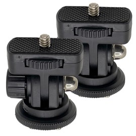 YAAAM Cold Shoe Conversion Adapter, Various (1/4 Male Convex (10 Degree Adjustable) x 2 Pieces