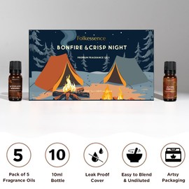 Folkulture Essential Oils for Home | Set of 5 (0.34 fl oz x 5) Fall Essential Oil or Diffuser Oils for Relaxation | Cinnamon Essential Oil or Fall Scents | Pumpkin Fall Essentials for Women