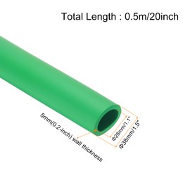 QUARKZMAN 1 x 0.5 m Pipe Insulation Foam, Diameter 28 mm, Insulation Thickness 5 mm, Heating Pipe Cover for Fitness Equipment, Pipes, Handling (Green)
