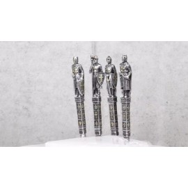 Set of 12 Medieval Crusader Templar Knights Of The Cross Le Fleur Writing Pens