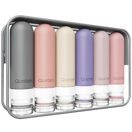 Travel Bottle for Toiletries 6 Pack, Original Patented Leakproof 3oz Tsa Approved Travel Size Container, BPA Free Silicone Shampoo and Conditioner Bottle, Cruise Camping Essentials, Dustypink