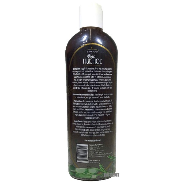 Shampoo del Indio Huichol | Hair Loss and Dandruff Treatment Shampoo for Strengthening Abundant Hair Growth and the Prevention of Dandruff; 14 Fl Oz | 3 PACK