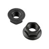 POSH M8 900028-K2 Motorcycle Accessories Flanged Nut Stainless Steel Black