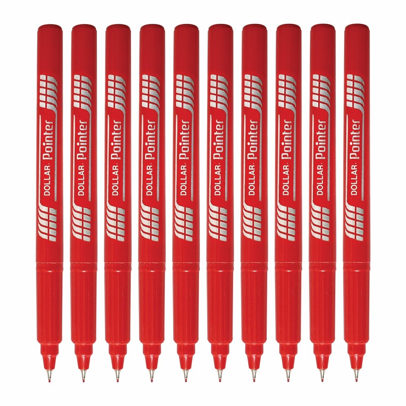 DOLLAR Punto Fineliner Pens, RED, Extra Fine Point (0.3mm), Pack