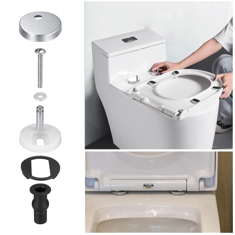 2 Pack Toilet Seat Hinges Fixings – Quick Release Toilet