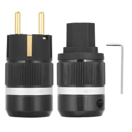 Monosaudio Pure Copper 24K GoldPlated Power Plug for Audio Power Cable (E100G/F100G(Male/Female Plug) )