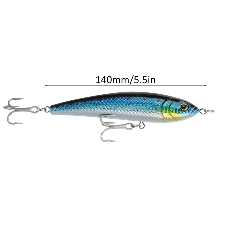 Sinking Pencil Fish Lure Hard Bait 3D Eyes with Hook