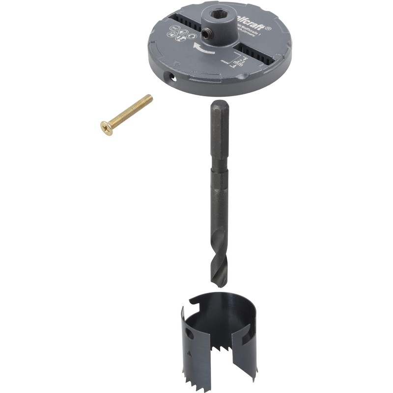 Wolfcraft 2162000 Standard 5 Blade Hole Saw Cut Depth of