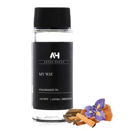 Hotel Scents My Way 50mL Essential Oil Scent Diffusers - Antal Hayat - Home Luxury Scents - Lemon, Comforting Sandalwood, Warm Cedarwood & Pretty Iris - Diffuser Oil Blends for Aromatherapy