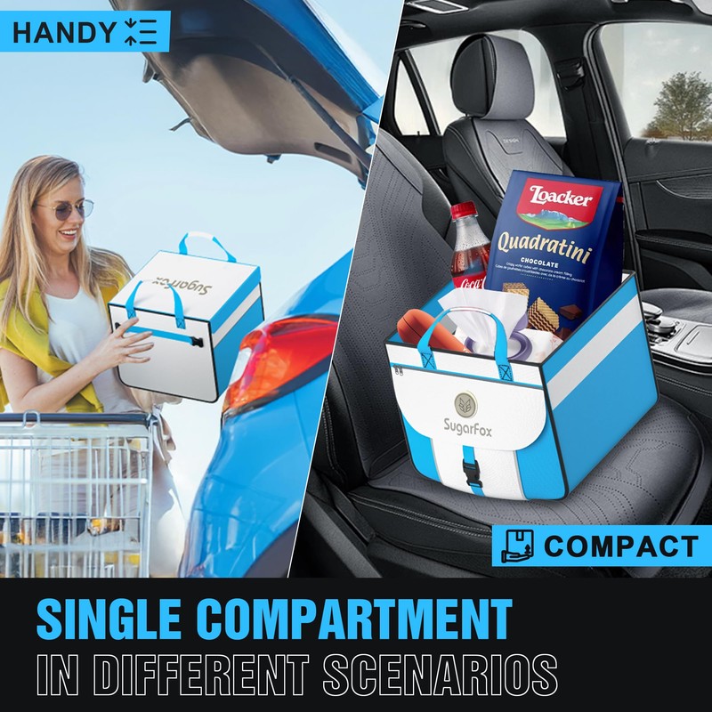 SugarFox Modular (63L+26L) Trunk Organizer for Car/SUV, Heavy-Duty Storage, Soft/Hard