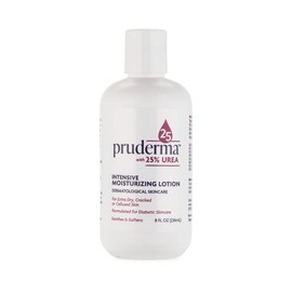 Urea Lotion 25% 8 OZ - Loción para pies para talones y manos agrietados secos. Hidratante intenso para pies, rodillas, codos, para piel áspera, muerta