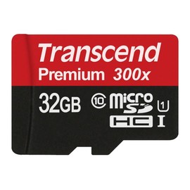 Transcend 32GB Premium MicroSDHC Class 10 UHS-I Memory Card - Black