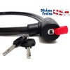 MMG Anti-theft cable lock, 70-inch steel cable (2 keys) safe,