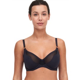 Chantelle Women's Pure Light Underwire Bra, Sheer to Opaque NA, Black, 32C
