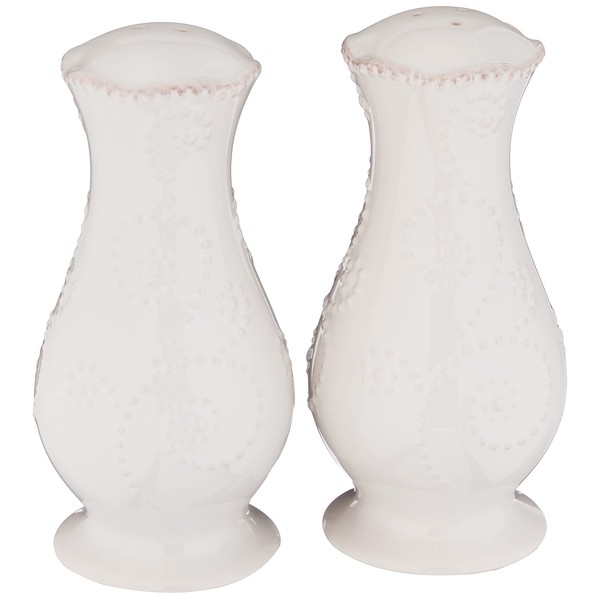 Lenox French Perle White Tall Salt and Pepper Set -