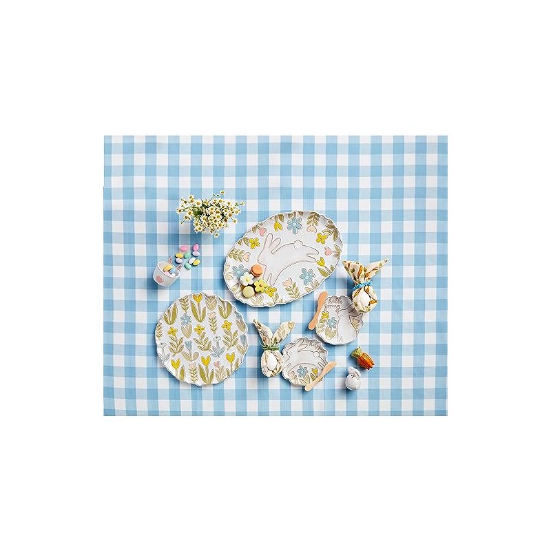 Mud Pie Flower Platter, 12" dia, ASSORTED