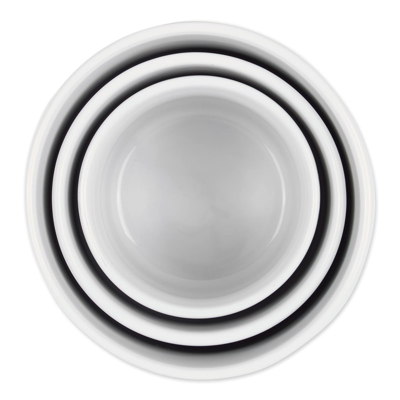 DII Kitchen Accessories Collection Ceramic, Canister Set, White Marble, 3