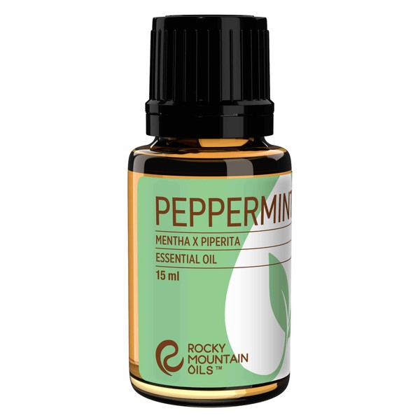 Rocky Mountain Oils Peppermint Essential Oil - 100% Pure and Natural Aromatherapy Essential Oils for Diffusers, Topical, and Home - 15ml