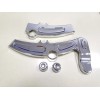 Unbranded Left&Right Boomerang Frame Cover Swingarm Nut Cap For Harley