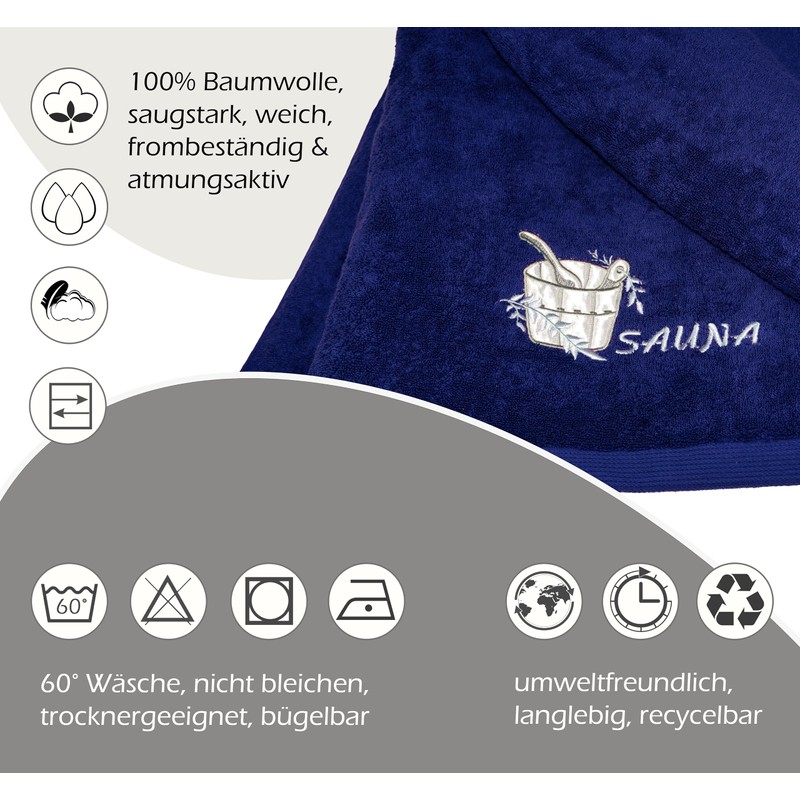 Lashuma XXL Beach Towel Blue Enjoy The Sun, Colourful Bath