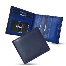 Glamicci RFID Protected High Capacity Card Wallet for Men | Slim Wallet for Men & Minimalist Wallet RW5 (Navy Blue & Electric Blue)