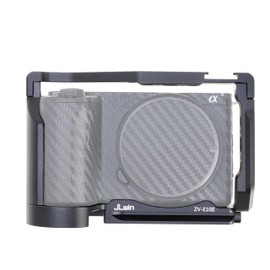 Foto4easy Camera Cage for Sony Alpha ZV-E10 II,Quick Release Plate for Arca-Swiss,1/4" & 3/8" Screw Holes and Cold Shoe Mount for Accessories