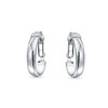Classic Basic Simple Polished Lightweight Clip On Hoop Earrings For