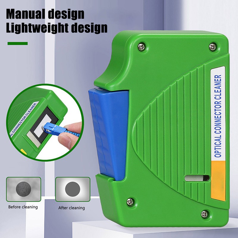 Fiber Optic Cleaning Box Efficient Optical Fiber Connector Cleaner ABS