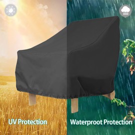 Patio Chair Covers 210D Waterproof UV Resistant Lawn Patio Weather Protection Furniture Covers 80x85x91cm for Outdoor Garden (1)