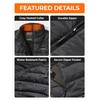ORORO Men's Lightweight Heated Vest with USB-C Rechargeable Battery, Puffer