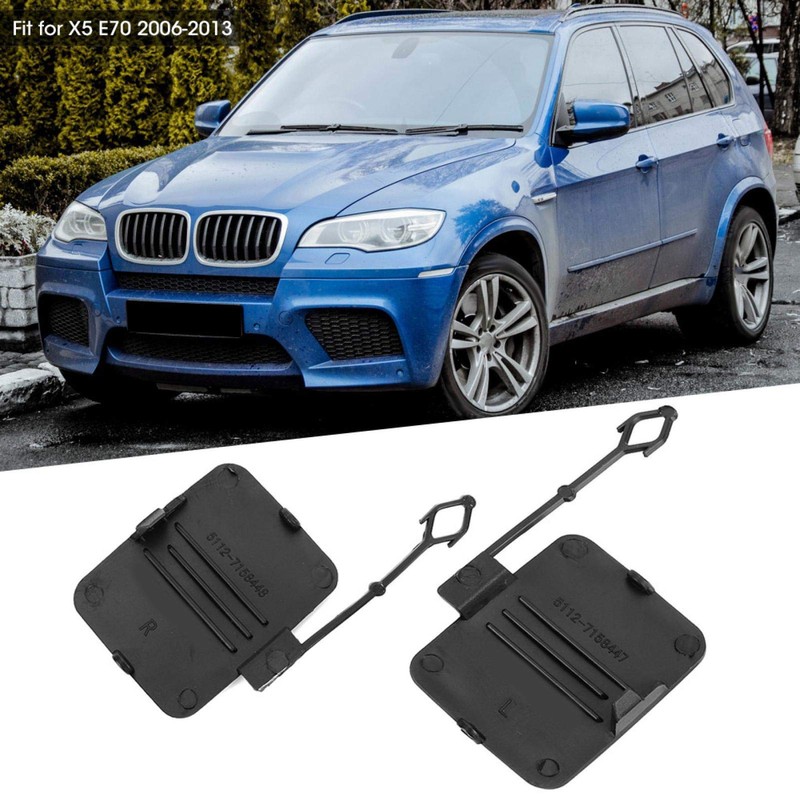 Tow Hook Cover, Duokon 1 Pair Rear Bumper Cover for
