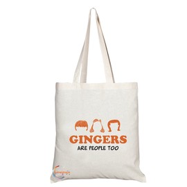 Coralgraph Inc TB137 GINGERS ARE PEOPLE TOO Novelty Present Gift Printed Eco-Friendly Stylish Long Handled Tote Shoulder Bag