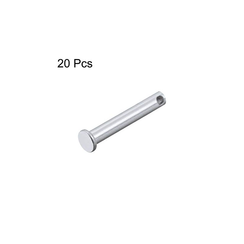 sourcing map Clevis Fork Bolts Single Hole Flat Head Galvanised