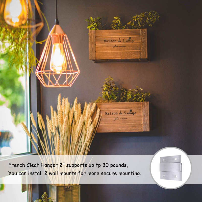 French Cleat Picture Hanger, Aluminum Z Hanger Interlocking Wall Mounting