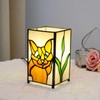 KIPHEPI Orange Cat Small Table Lamp for Bedroom Nightstand, Bedside