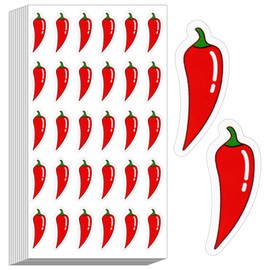600Pcs Chili Stickers, Spicy Stickers for Kids Self Adhesive Peel and Stick, Red Chili Peppers Sticker for Scrapbooking Kids DIY Calendar Crafting